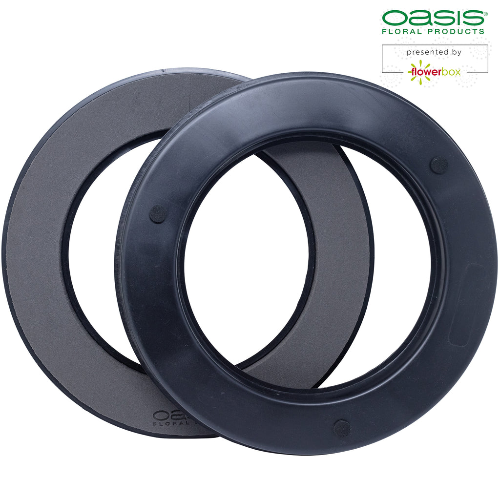 Black Naylor Base Ring, 5 x 35 cm diameter, inner: 23 cm diameter, twin pack