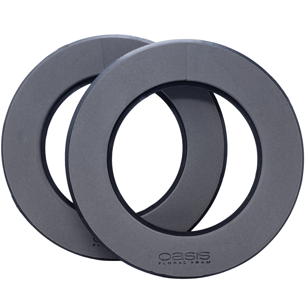 Black Naylor Base Ring, 5 x 30 cm Durchmesser, Innen: 18 cm Durchmesser, Doppelpack