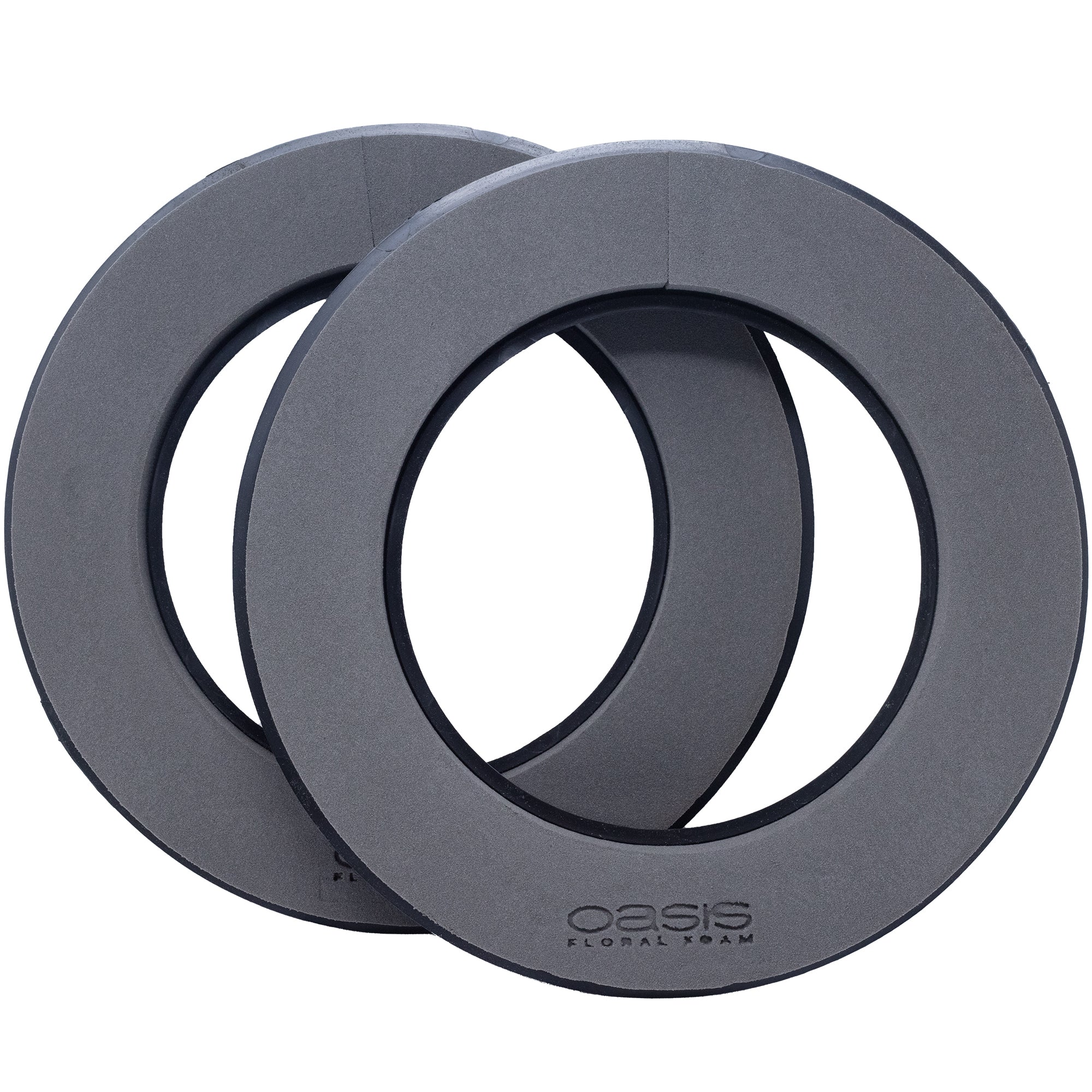 Black Naylor Base Ring, 5 x 30 cm Durchmesser, Innen: 18 cm Durchmesser, Doppelpack
