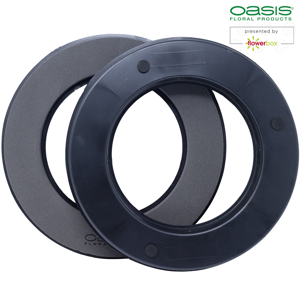 Black Naylor Base Ring, 5 x 30 cm Durchmesser, Innen: 18 cm Durchmesser, Doppelpack