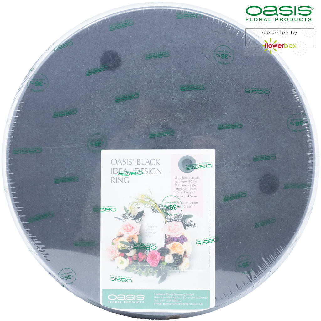OASIS® BLACK IDEAL Design Ring - 4.5 x 30 cm Ø - 2 pieces