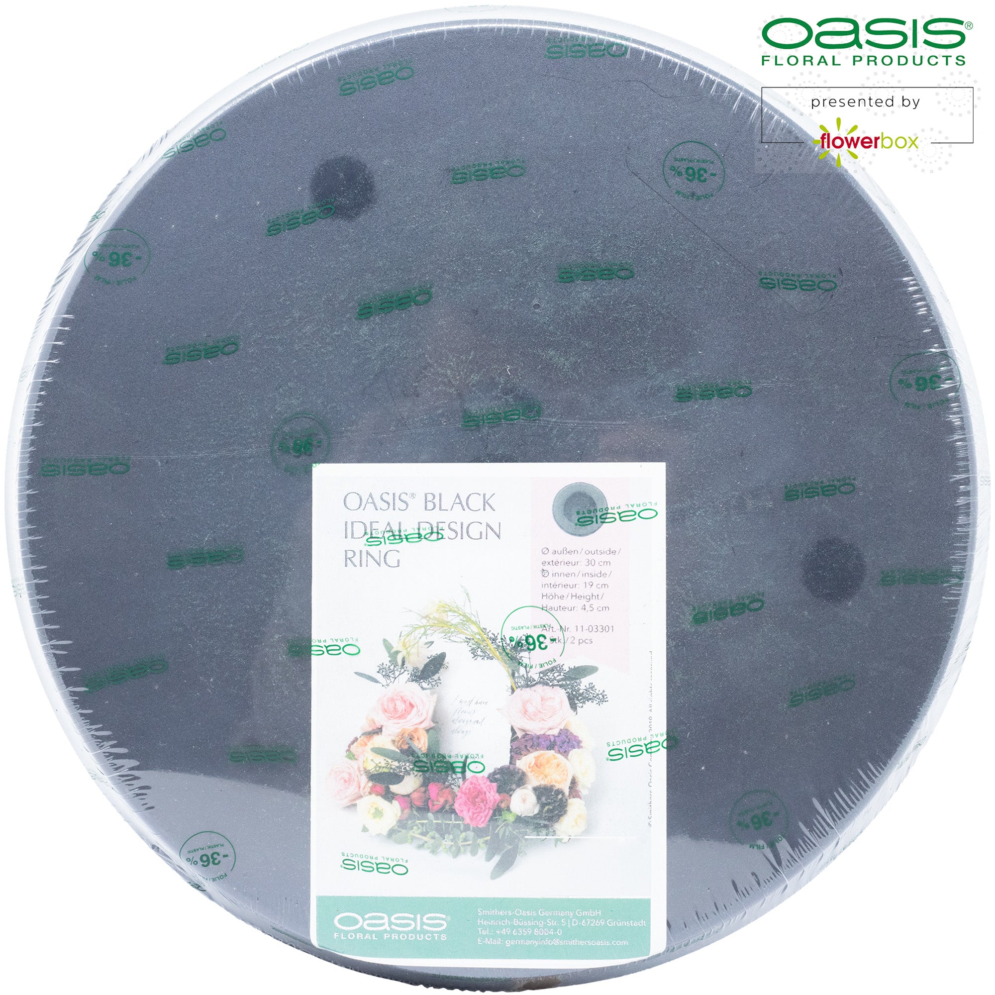 OASIS® BLACK IDEAL Design Ring - 4.5 x 30 cm Ø - 2 pieces