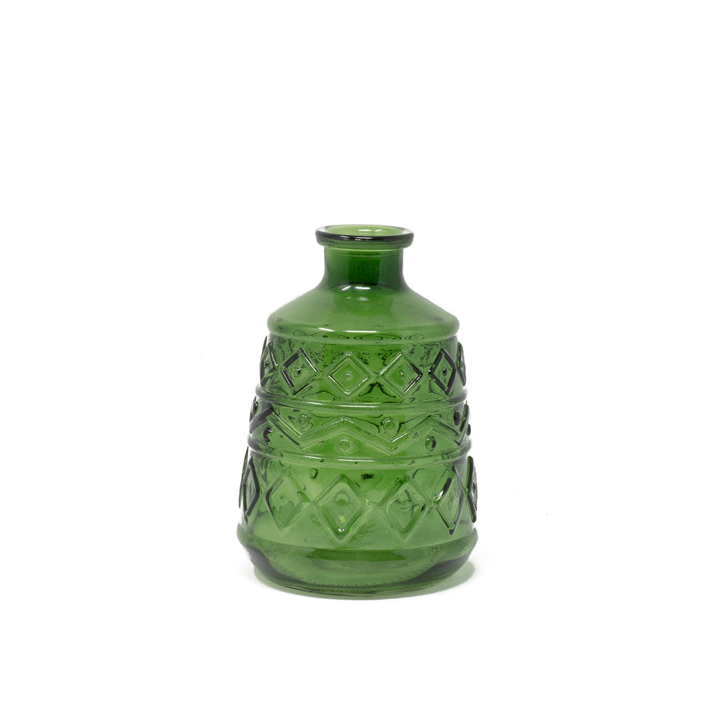 Decorative bottle - 4 varieties - glass - 10.5x15 cm - 1 piece assorted