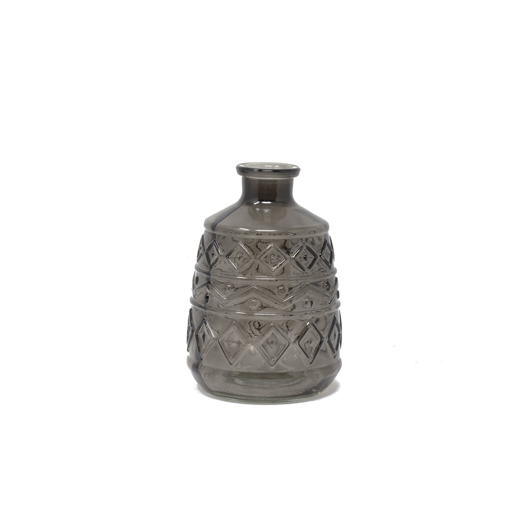 Decorative bottle - 4 varieties - glass - 10.5x15 cm - 1 piece assorted