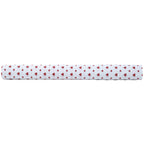 Papier crépon de qualité supérieure pour jardinier et fleuriste - 50 x 250 cm - blanc à cœurs rouges - imperméable et résistant à la lumière