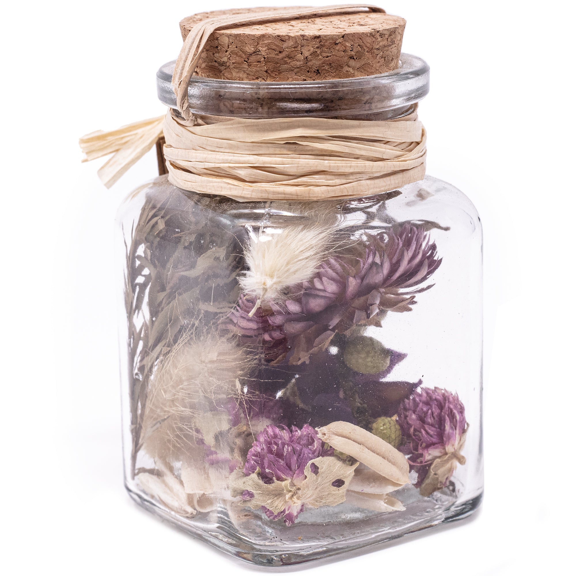 Assortiment de fleurs séchées en bouteille - 5,5 x 9 cm - 1 pièce
