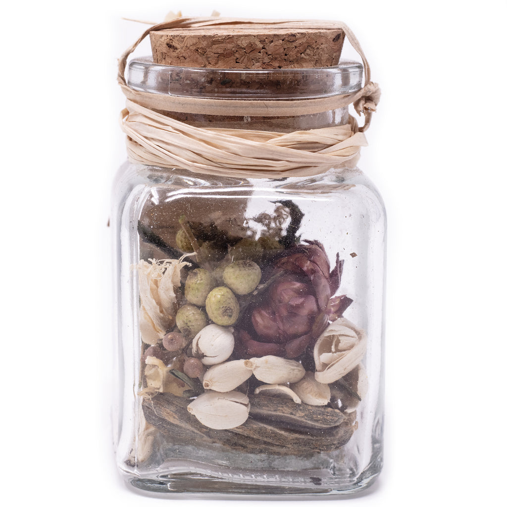Assortiment de fleurs séchées en bouteille - 5,5 x 9 cm - 1 pièce