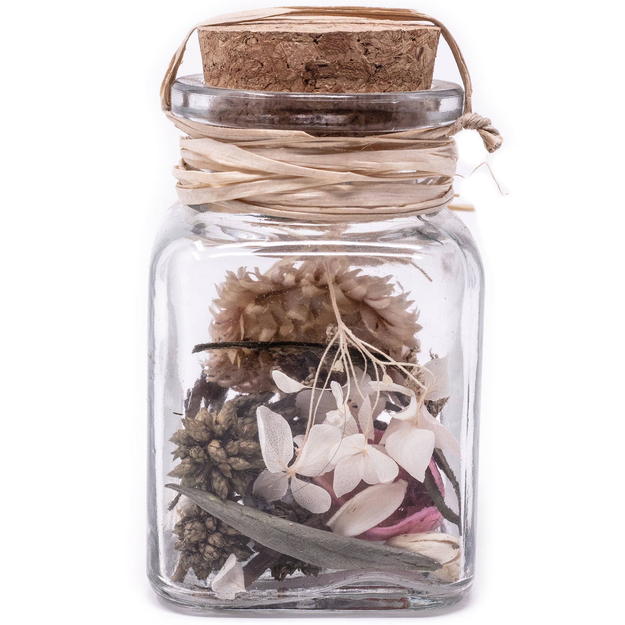Assortiment de fleurs séchées en bouteille - 5,5 x 9 cm - 1 pièce