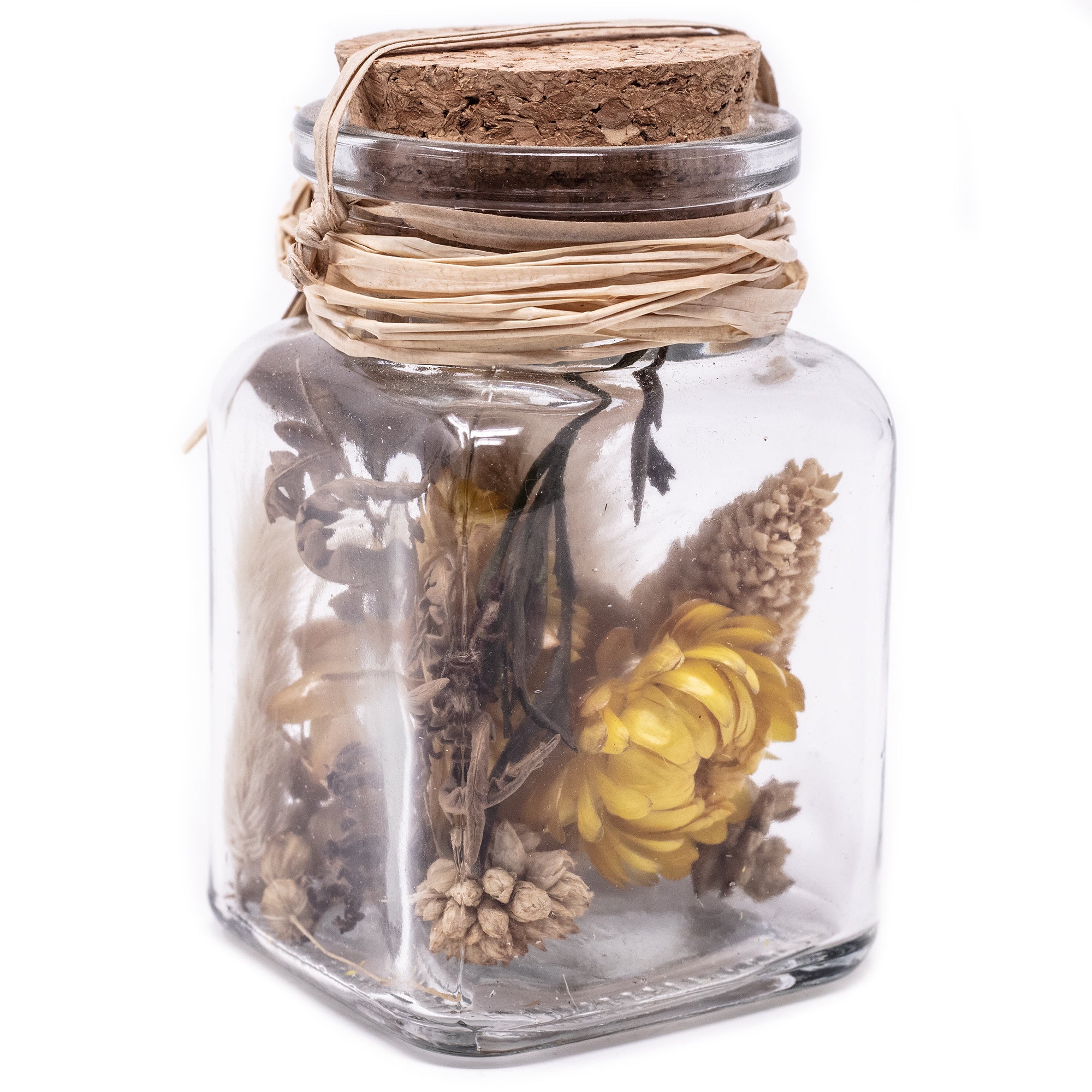 Assortiment de fleurs séchées en bouteille - 5,5 x 9 cm - 1 pièce