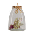 Dried flowers in a glass jar, natural - 13x13x15 cm