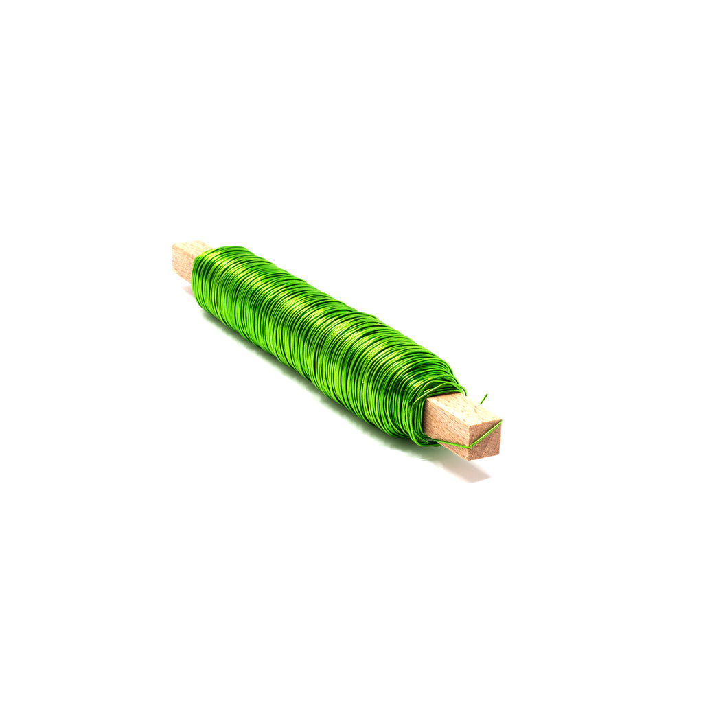 Decorative enamel wire, apple green - 01 - 0.50 mm - 50 m - 100 g