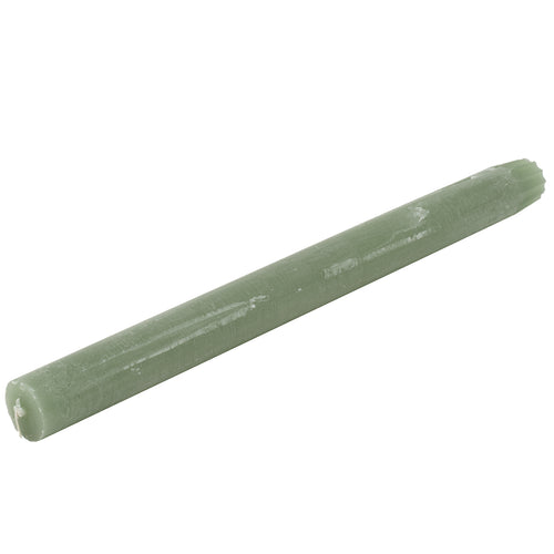 1 bougie conique - hauteur 27 cm - diamètre 2,3 cm - vert olive - 1 pièce