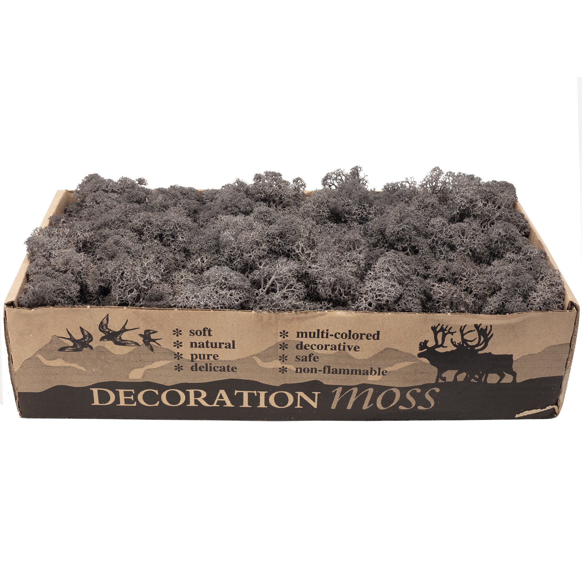 Karton Islandmoos Anthrazit - 500g