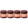 Lot de 4 bougies piliers - Hauteur 10 cm - Diamètre 10 cm - Style rustique - Rouge velours