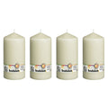 Set of 4 pillar candles - Height 20 cm - Diameter 9.8 cm - Ivory