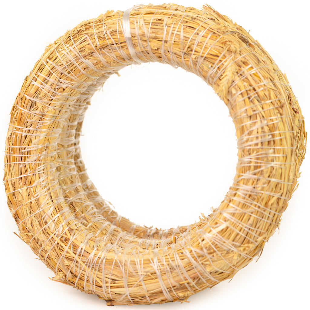 Ensemble de 3 couronnes de paille, diamètre 25 cm, épaisseur 4 cm