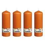 Set of 4 pillar candles - Height 20 cm - Diameter 6.8 cm - Mango