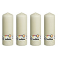 Set of 4 pillar candles - Height 20 cm - Diameter 6.8 cm - Ivory