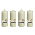Set of 4 pillar candles - Height 15 cm - Diameter 5.8 cm - Ivory