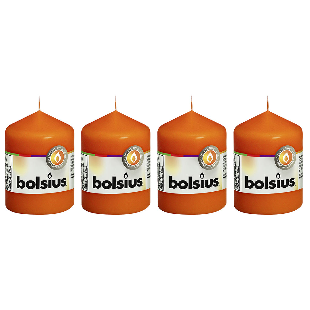 Set of 4 pillar candles - Height 8 cm - Diameter 5.8 cm - Mango