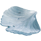 FAN LEAF middle - ice blue - 33x31x5cm - glass