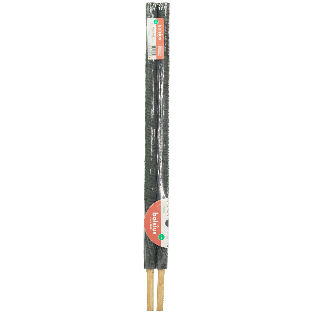 Outdoor oilcloth torch, black - Burning time 1.3 hours - Length: 75 cm - 2 pieces