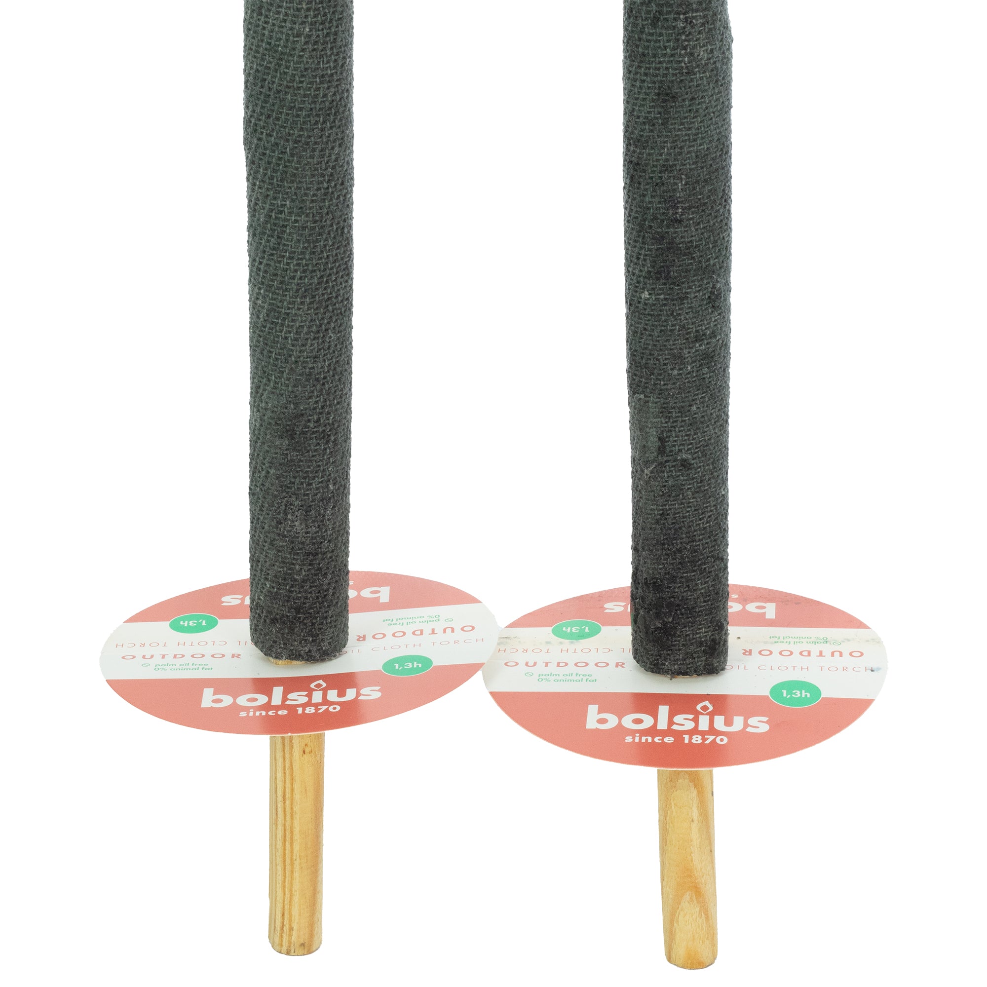 Outdoor oilcloth torch, black - Burning time 1.3 hours - Length: 75 cm - 2 pieces