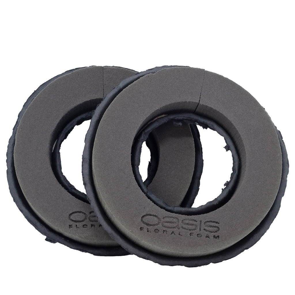 OASIS® BLACK BIOLIT® Ring, 18 cm Ø - inner: 6.5 cm Ø - 2 pieces