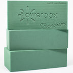 3x Original FLOWERBOX® Premium Steckschaum für längere Haltbarkeit bei Frischblumen