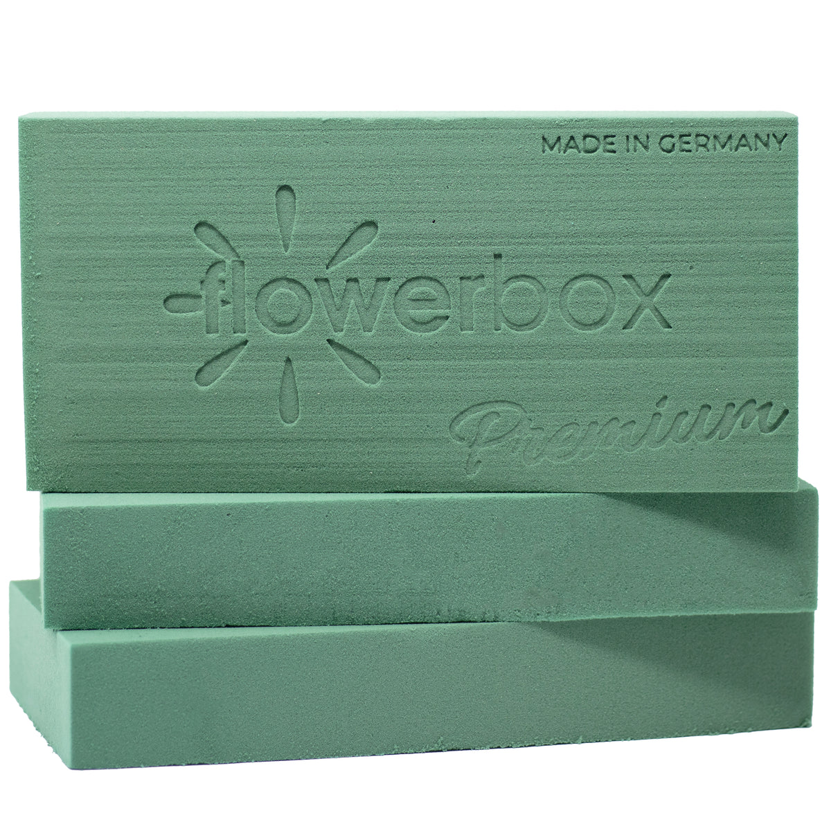 3x Original FLOWERBOX® Premium Steckschaum für längere Haltbarkeit bei Frischblumen