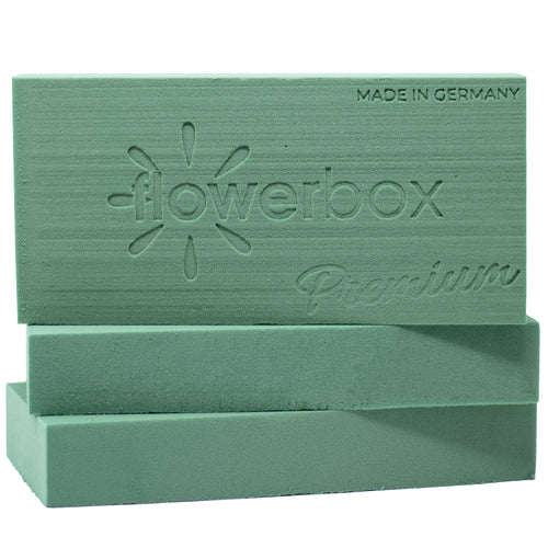 3x Original FLOWERBOX® Premium Steckschaum für längere Haltbarkeit bei Frischblumen