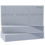 3x Original OASIS® SEC Steckschaum für Trockenblumen - Steckmasse Blumen - Trockensteckschaum Hochzeit Geburtstag Kirche Ziegelform