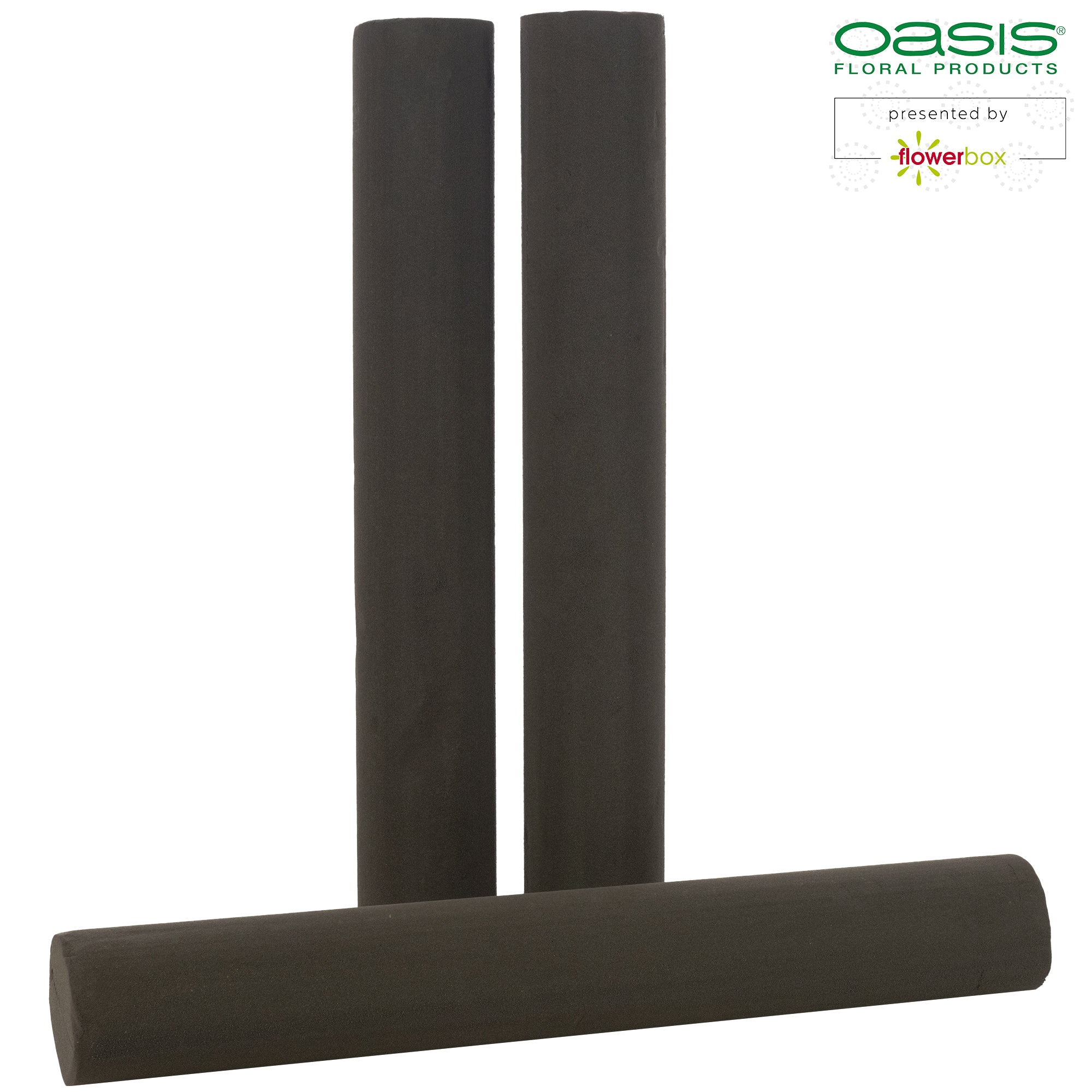 OASIS® BLACK IDEAL Zylinder Stange, Designer's Collection - Höhe 55 cm - Durchmesser 8 cm - 3 Stück