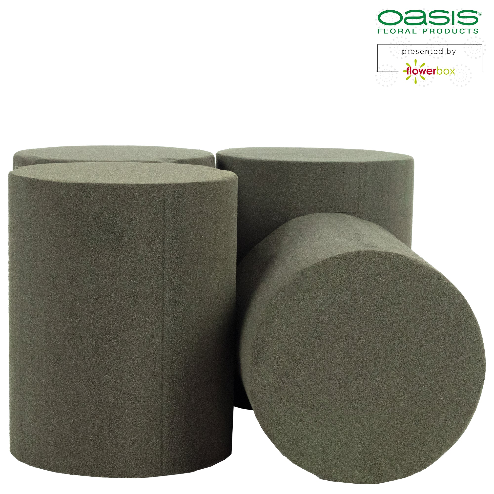OASIS® BLACK IDEAL Zylinder Stange, Designer's Collection - Höhe 15 cm - Durchmesser 12 cm - 4 Stück