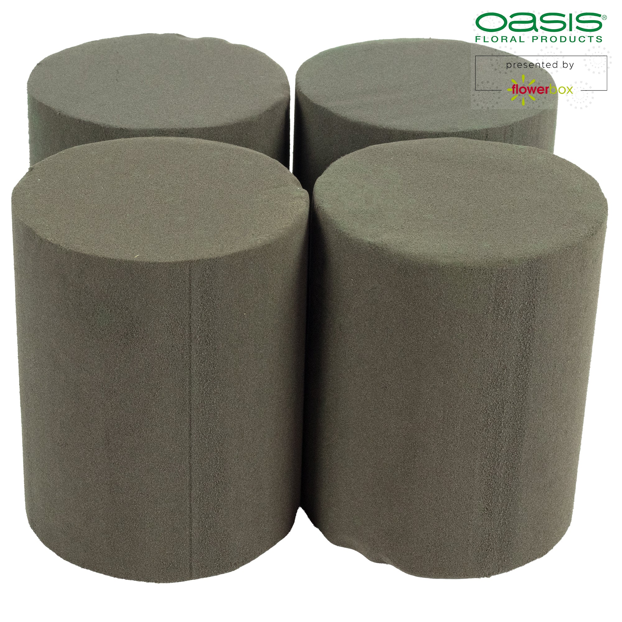 OASIS® BLACK IDEAL Zylinder Stange, Designer's Collection - Höhe 15 cm - Durchmesser 12 cm - 4 Stück
