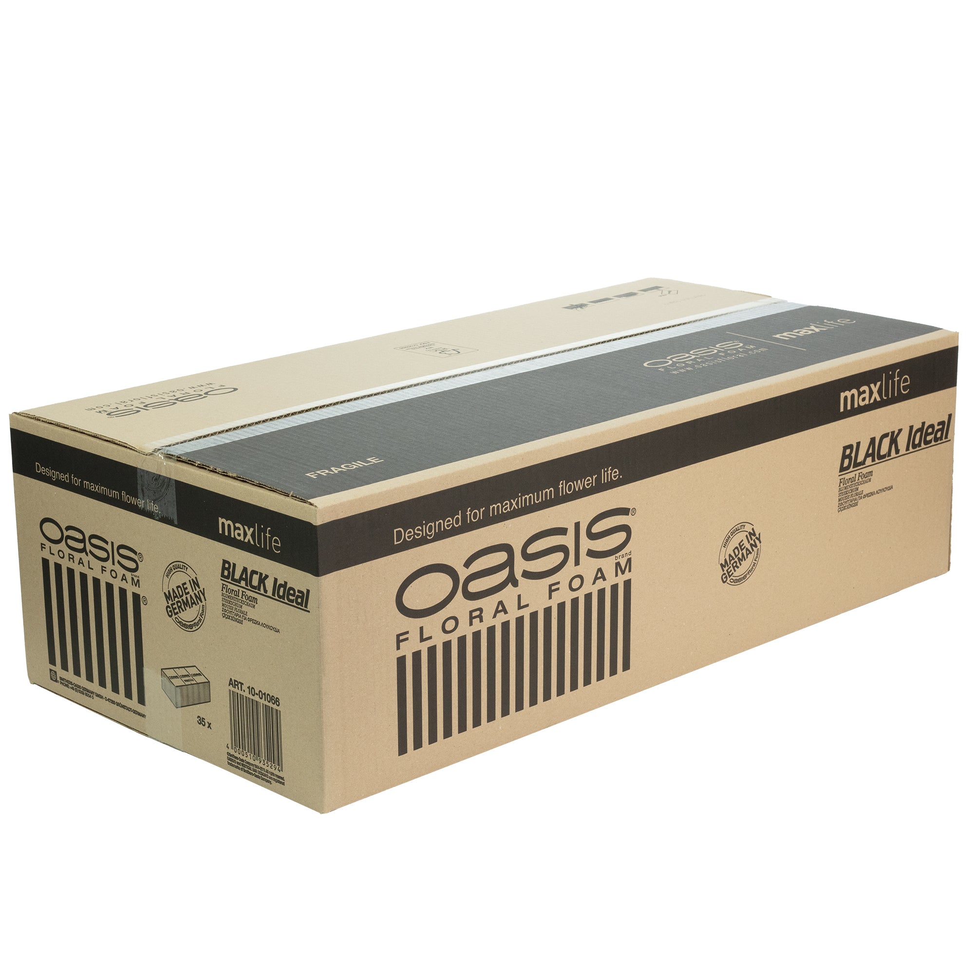 OASIS® BLACK IDEAL Maxlife Ziegel - 35 Stück im Karton - 23x11x7,5 cm