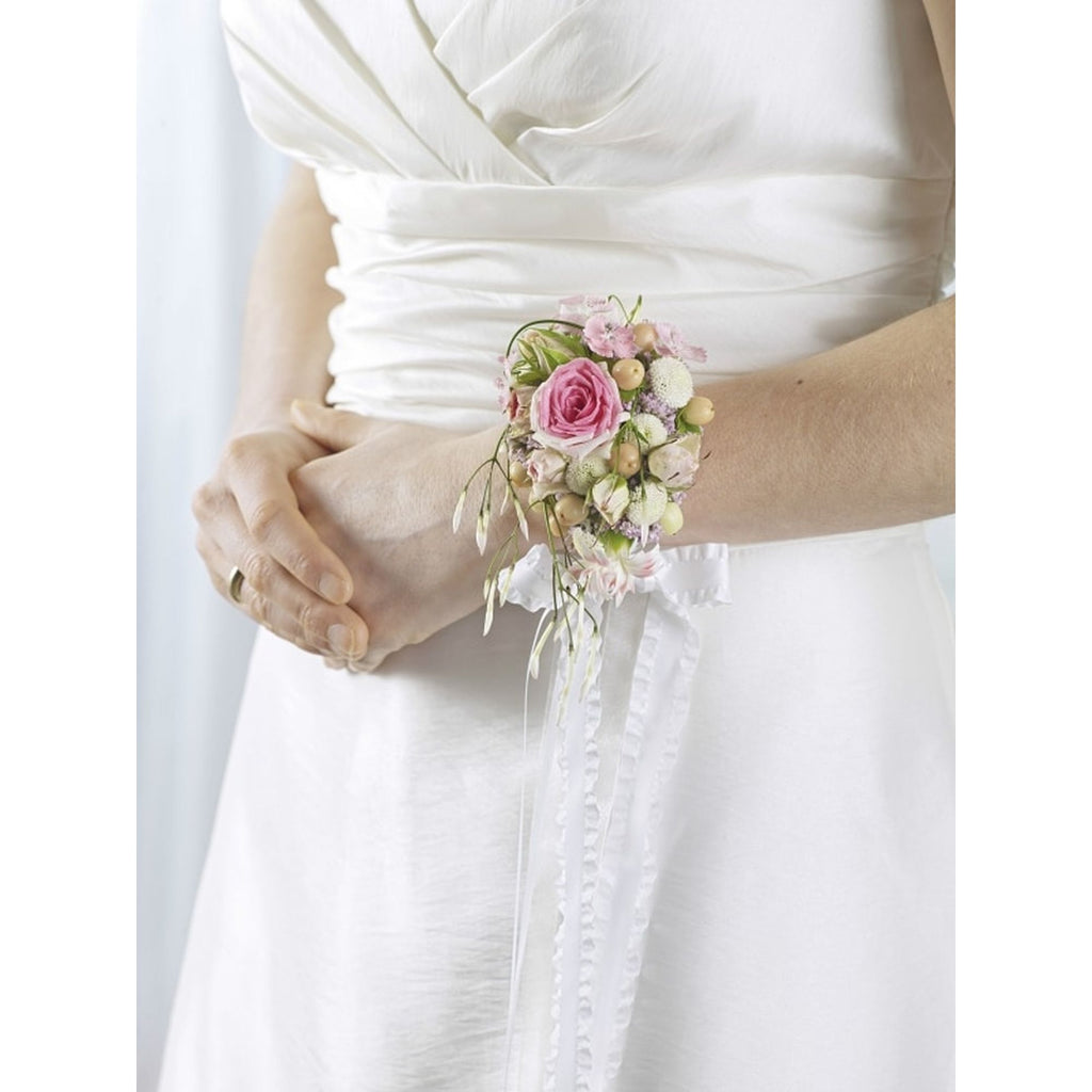 Wrap wristlet bracelet - 2.5 x 23cm - 6 pieces - silver