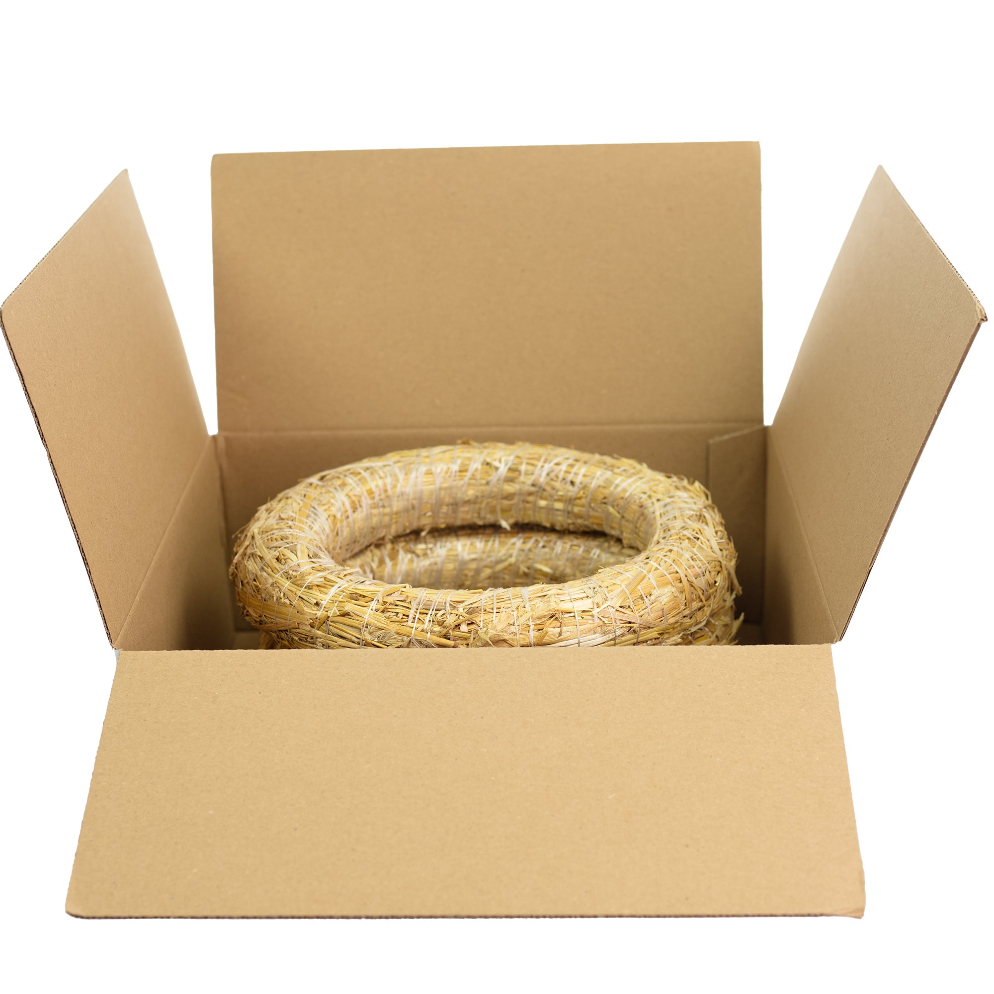Set of 3 straw wreaths, diameter 25 cm, thickness 4 cm