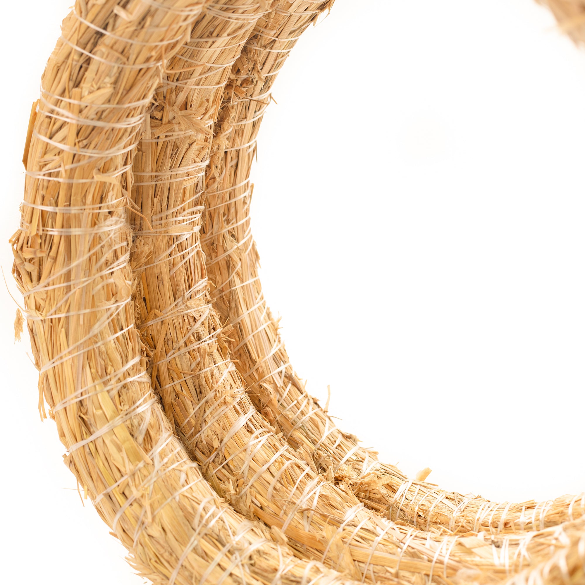 Ensemble de 3 couronnes de paille, diamètre 25 cm, épaisseur 4 cm