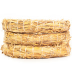 Set of 3 straw wreaths, diameter 20 cm, thickness 3 cm