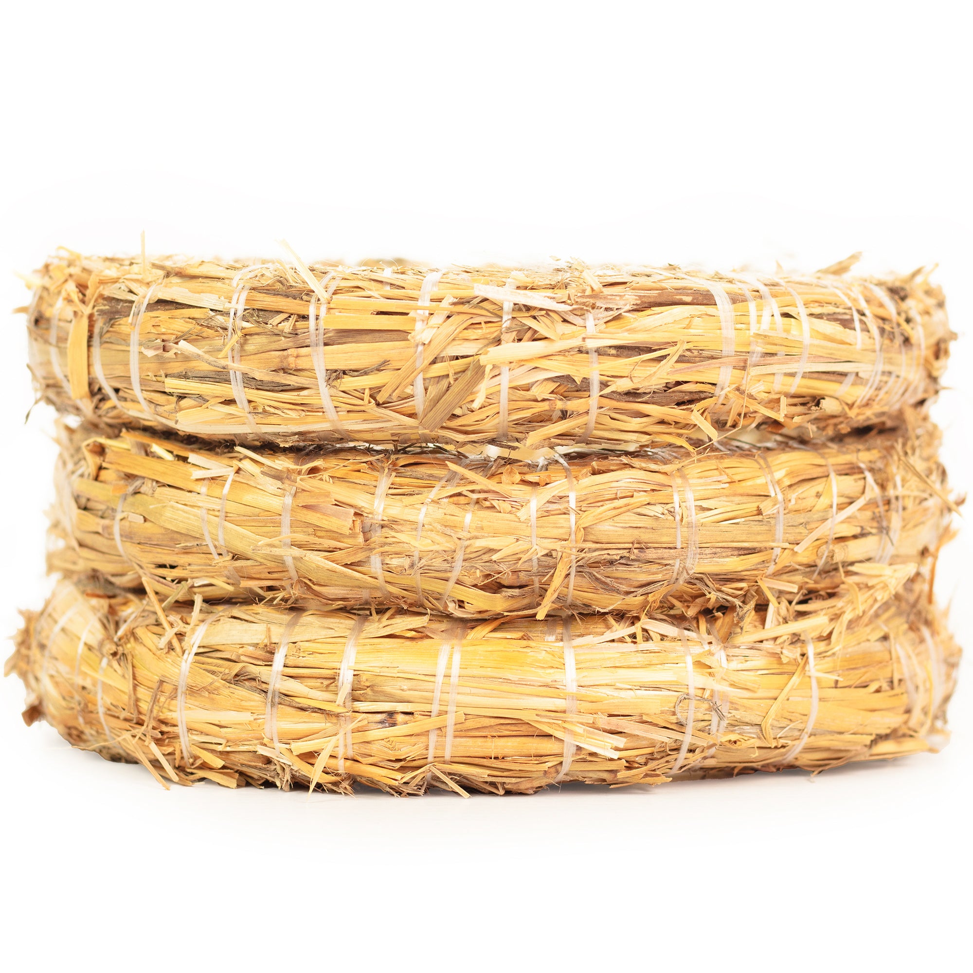 Set of 3 straw wreaths, diameter 20 cm, thickness 3 cm