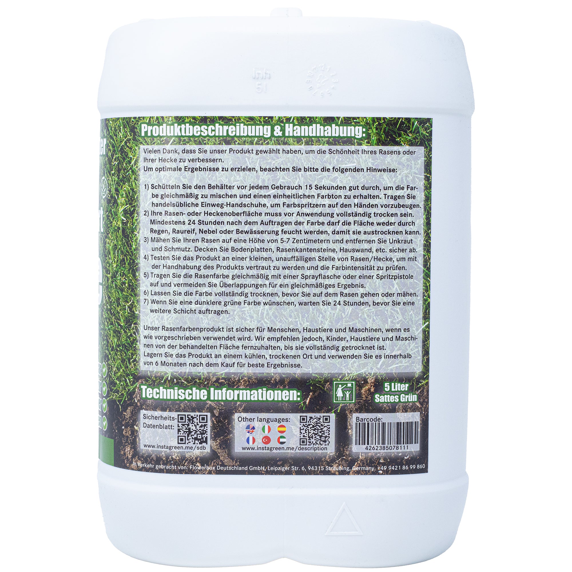 Peinture InstaGreen Premium pour haies et pelouses - Vert instantané pour pelouses et haies, prête à l'emploi