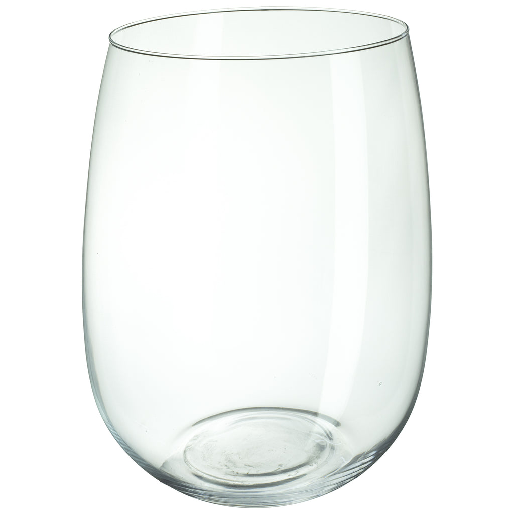 BELLY glass vase, medium - clear - height 33 cm - diameter 25 cm