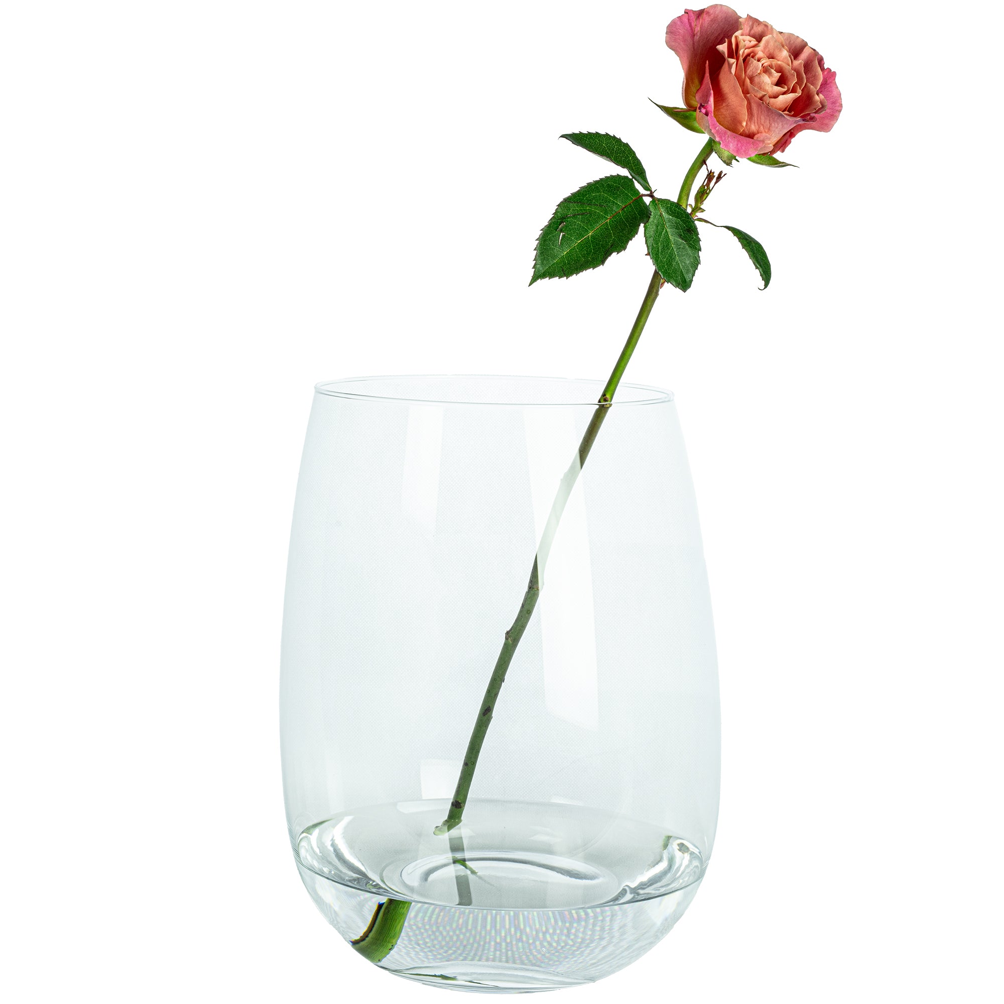 BELLY glass vase, medium - clear - height 33 cm - diameter 25 cm