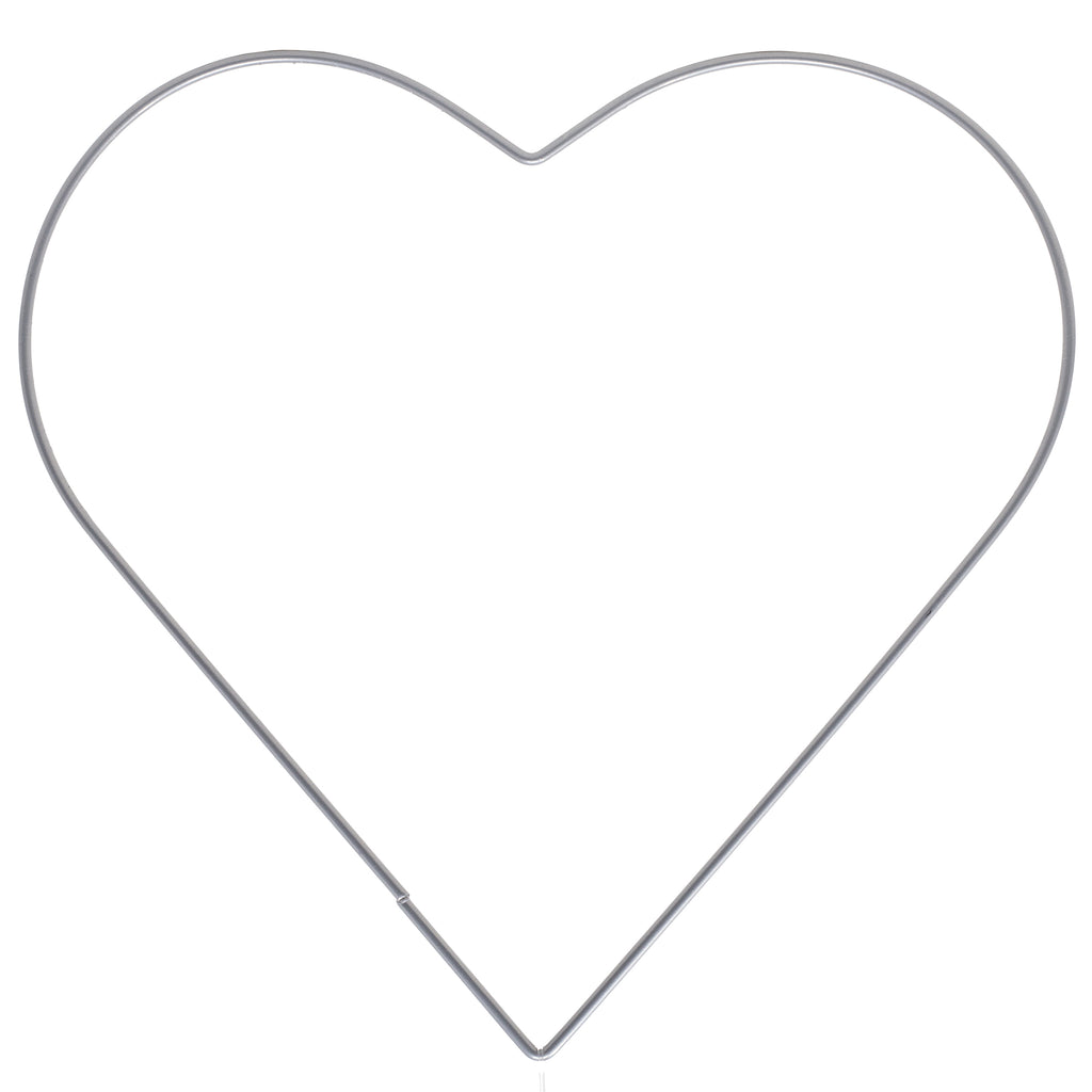 Metallherz silber - 25 cm
