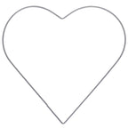 Metallherz silber - 25 cm