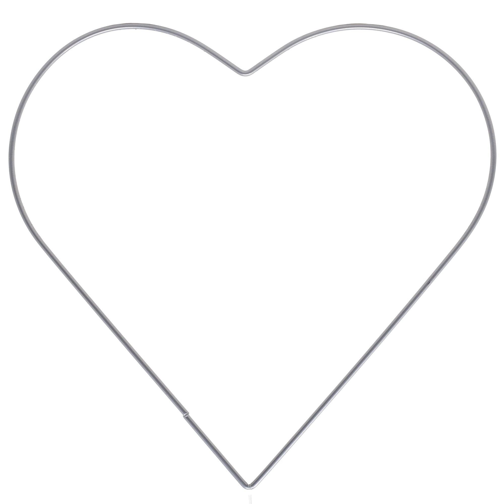 Metallherz silber - 25 cm