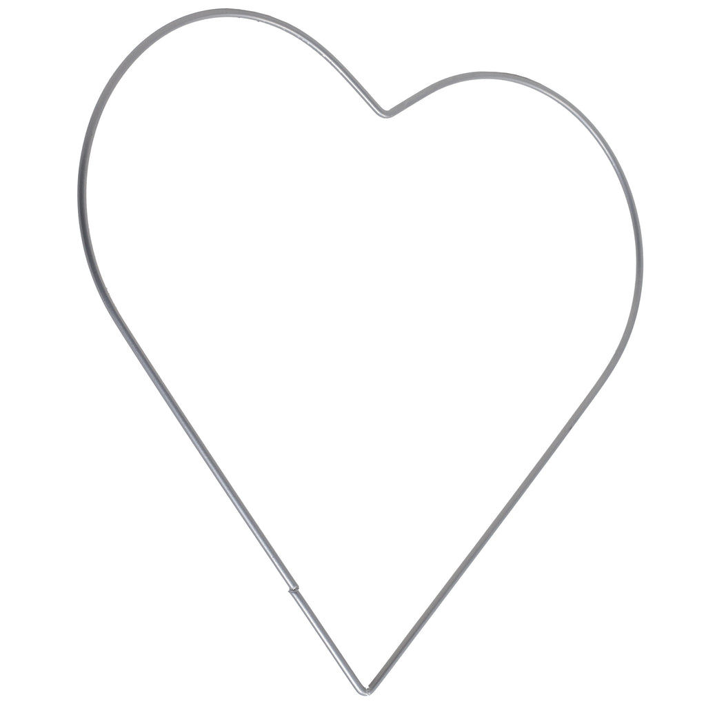 Metallherz silber - 25 cm