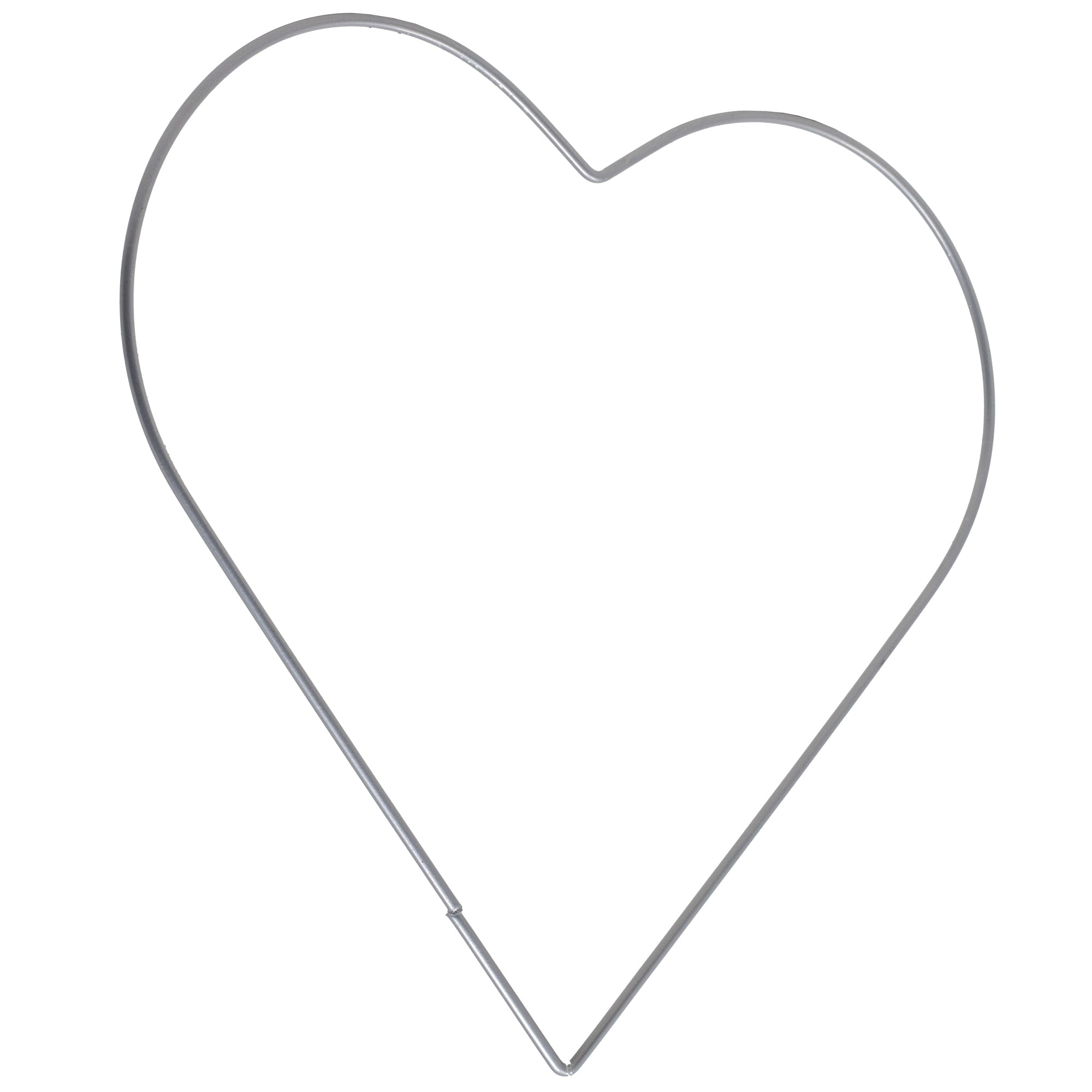 Metallherz silber - 25 cm