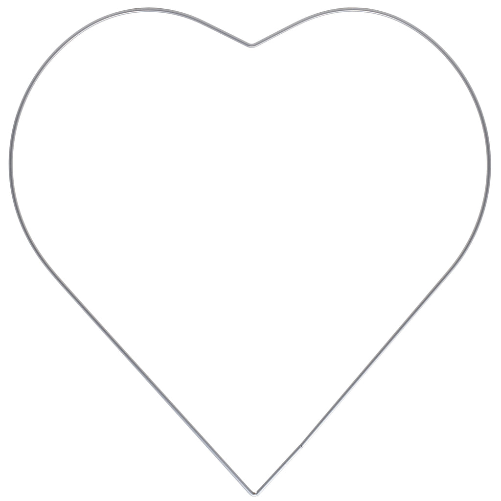 Metallherz silber - 35 cm